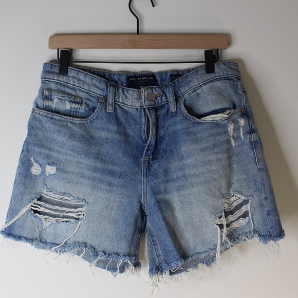 Lucky Brand Pants - Lucky Brand Blue Boyfriend Distressed Shorts - Size 6/28